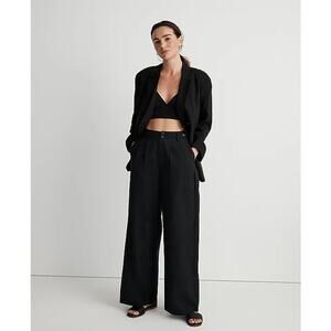 Madewell Black Oversized Relaxed Softdrape Blazer Jacket Size Medium